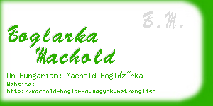 boglarka machold business card